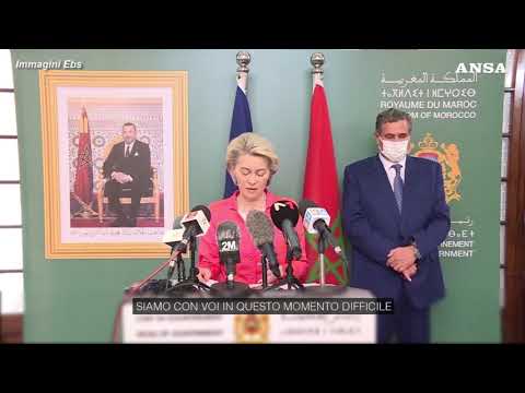 Ursula von der Leyen in Marocco: “Voglio trasmettere le mie condoglianze ai genitori di Rayan”