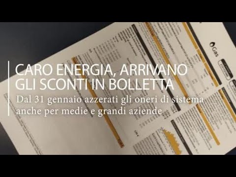 Bollette energia: arrivano gli sconti per famiglie e imprese, azzerati oneri di sistema