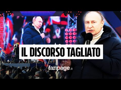 Il Discorso di Putin tagliato sulla tv russa, ecco cosa ha detto allo stadio Luzniki di Mosca