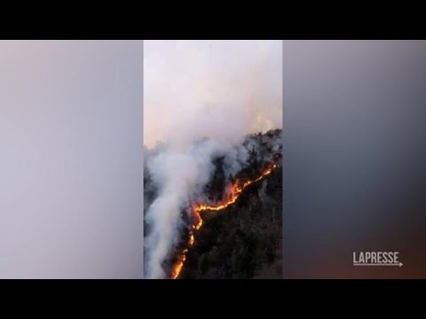 Trento: si allarga l’incendio nella Valle del Chiese, non esclusa ipotesi dolo