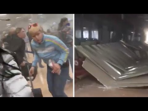 Palermo, crolla parete di cartongesso all’aeroporto: paura e fuggi fuggi tra i passeggeri,…