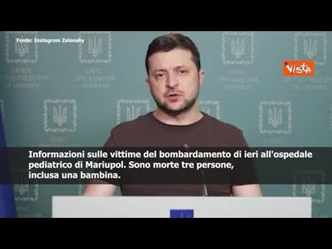 Zelensky: “Nel bombardamento dell’ospedale di Mariupol morta anche una bambina”