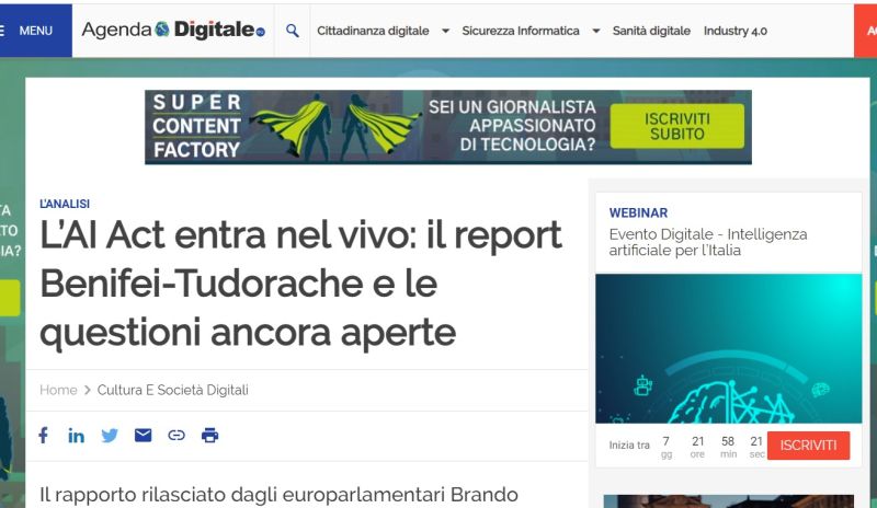 AI Act, dal report dei parlamentari Ue proposte su questioni aperte