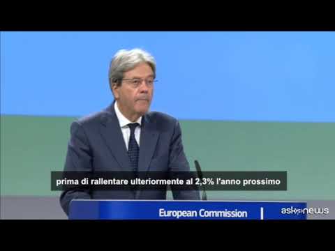 Gentiloni: l’Ue taglia le previsioni di crescita della zona euro