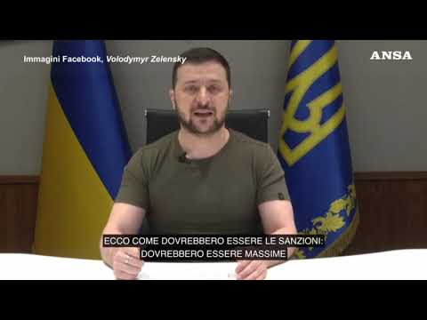 Zelensky: “Servono sanzioni massime contro la Russia”