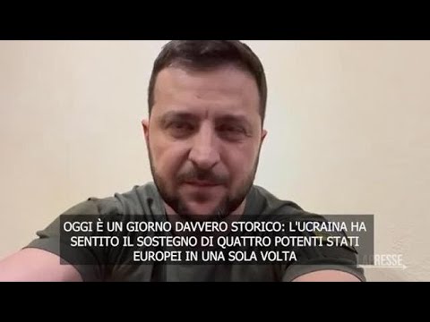 Ucraina, Zelensky su visita Macron-Scholz-Draghi: «Giornata storica»