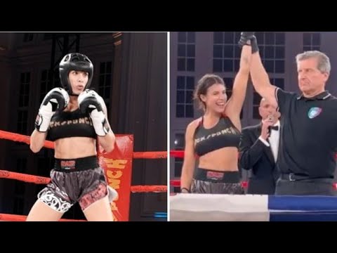 Kickboxing, Elisabetta Canalis vince al debutto