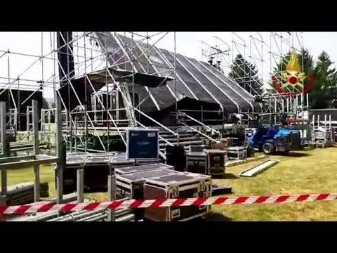 Bassano del Grappa, crolla il tetto del palco per il concerto di Elisa: feriti due tecnici