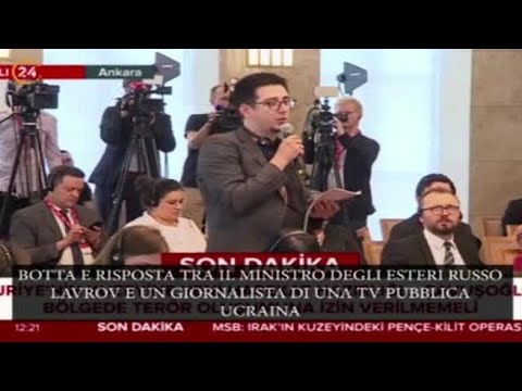 Il giornalista ucraino provoca Lavrov: «Cosa sta rubando Mosca oltre al grano?»