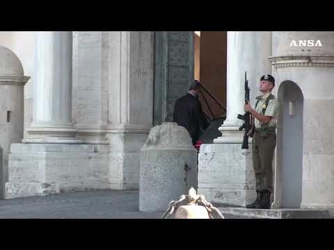 Mario Draghi arriva al Quirinale per incontrare Mattarella