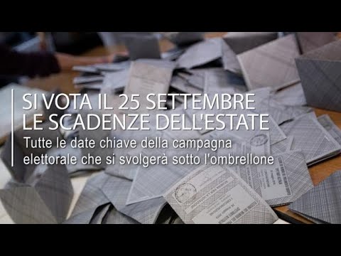 Si vota il 25 settembre, le scadenze dell’estate