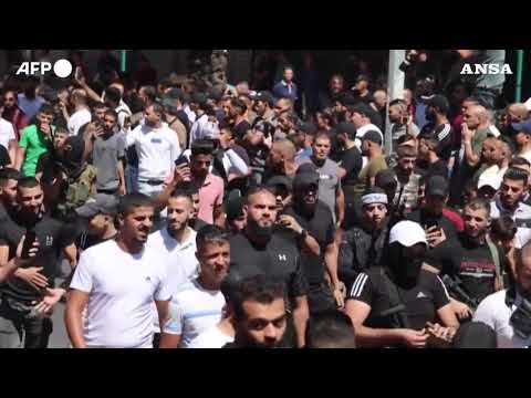 Cisgiordania, i funerali dei miliziani palestinesi uccisi dall’esercito israeliano
