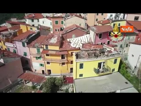 Maltempo in Liguria, i danni del nubifragio visti dal drone