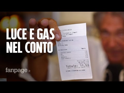 Luce e gas sullo scontrino della pizzeria a Napoli