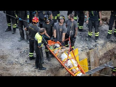 Aurelio, ecco l’uomo salvato dal  tunnel. Dopo 9 ore sotto terra, in barella in ospedale