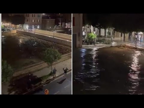 Maltempo nella Marche, a Senigallia esonda il fiume Misa: allagato il centro della città
