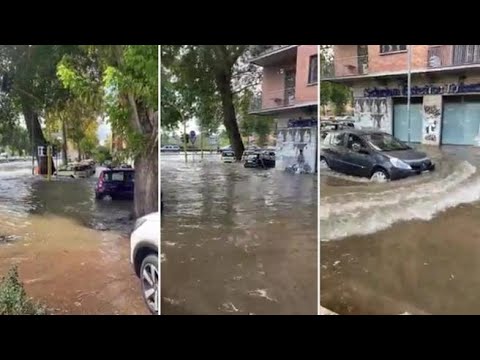 Esplode tubatura, allagamento tra viale Jonio e via Matteo Bandello