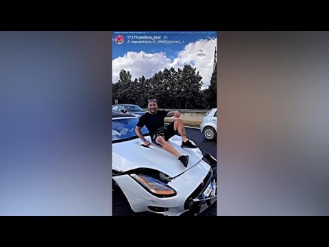Rapper 1727Wrldstar distrugge la Jaguar a noleggio: «Non correte sul bagnato»