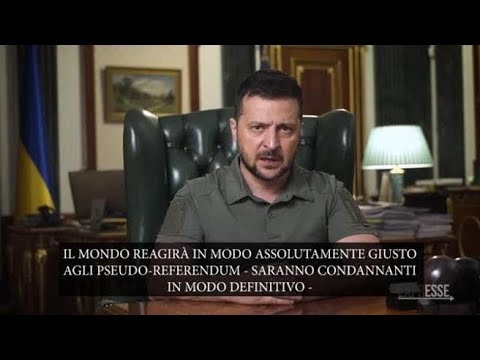 Ucraina, Zelensky: «Referendum farsa, i russi saranno condannati da tutto il mondo»