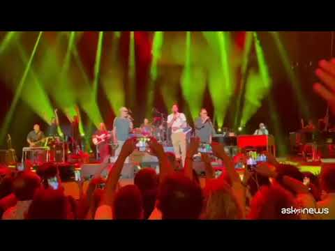 Zaniolo canta “Grazie Roma” con Venditti e De Gregori