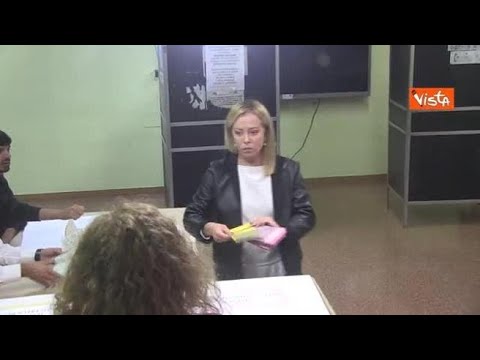 Elezioni 2022, il voto di Giorgia Meloni a Roma : il video