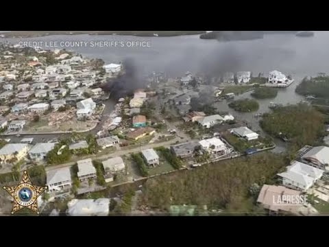 Uragano Ian, la devastazione in Florida vista dall’alto
