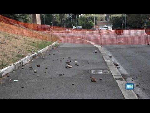Roma, crollate piccole parti delle Mura Aureliane a viale di Porta Ardeatina