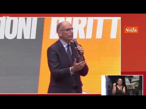 Letta: «Il progetto di Giorgia Meloni è nel discorso fatto al comizio in Spagna»