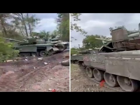 I carro armati abbandonati dai russi in ritirata nell’est dell’Ucraina