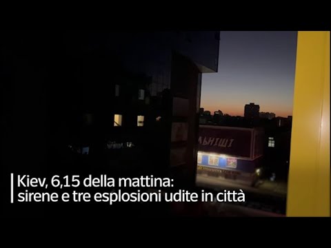 Kiev, 6.15 della mattina: sirene e tre esplosioni udite in città