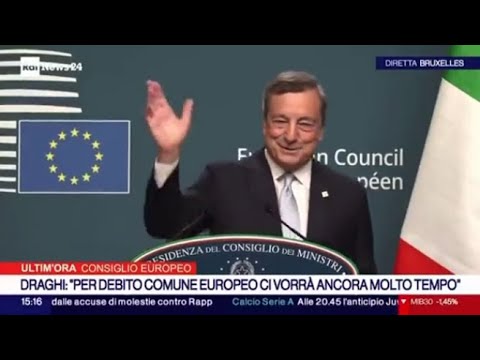 Draghi saluta i giornalisti a Bruxelles: «Arrivederci ragazzi»