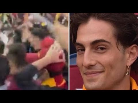 Maneskin, Damiano in incognito in curva Sud allo Stadio Olimpico a tifare Roma