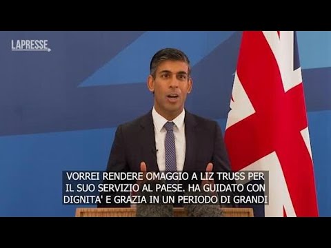 Il prossimo premier britannico Sunak: «Mi impegno a servirvi con integrità e umiltà»