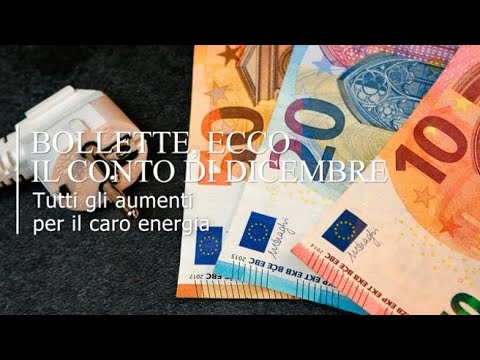 Bollette, ecco il conte di dicembre