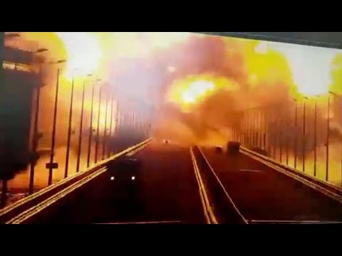 In un video il momento dell’esplosione sul ponte che collega Crimea e Russia