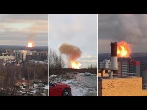 Esplode un gasdotto vicino a San Pietroburgo: le fiamme visibili a chilometri di distanza