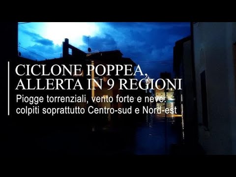 Ciclone Poppea, allerta in nove regioni italiane
