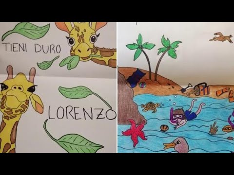 Il video pubblicato dalla mamma di Lorenzo Bastelli: «Mi sono sentito in ogni vostro disegno!»
