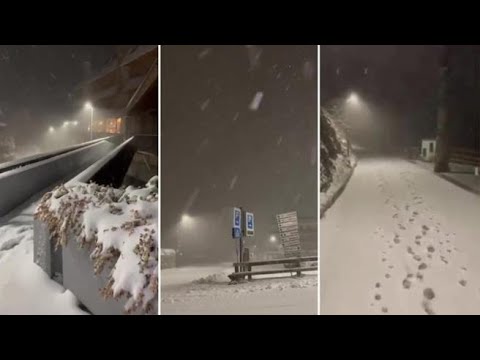 Nevicata nella notte al Terminillo, Campo Staffi e Filettino