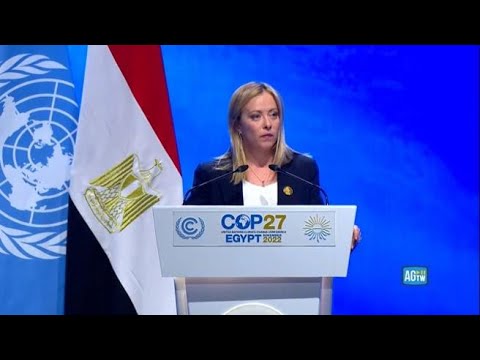 L’intervento di Meloni alla Cop27: «L’Italia farà la sua parte per il clima»