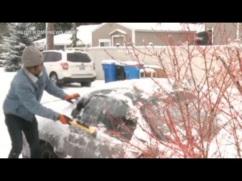 La maxi-tempesta di neve che ha investito Seattle