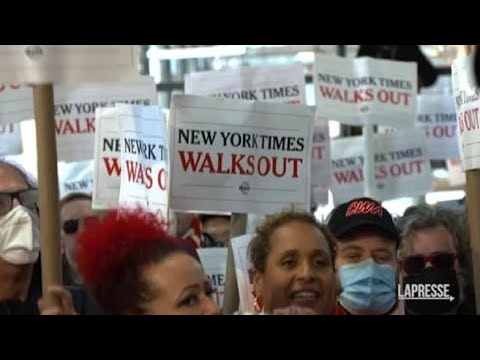 Sciopero davanti agli uffici del New York Times: la protesta per aumenti salariali e condizioni…