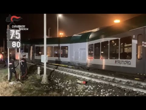 Treno deragliato a Iseo: il video dei Carabinieri arrivati sul posto