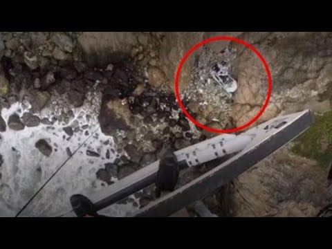 Auto precipita da una scogliera di 76 metri: in 4 salvi «per miracolo»