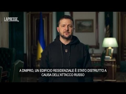 Ucraina, Zelensky: «A Dnipro terrorismo russo»