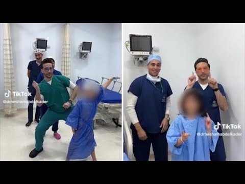 Pediatra egiziano balla con i bambini prima di entrare in sala operatoria