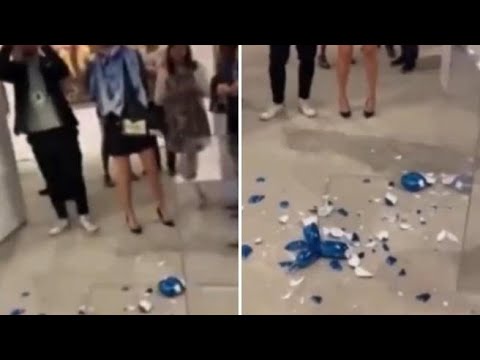 Tocca e fa cadere un pallone a forma di cane di Jeff Koons: la scultura da 42mila dollari va in…