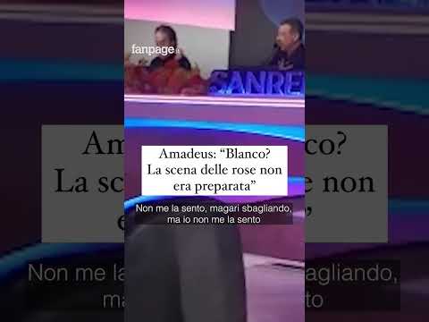 Festival di Sanremo 2023, Amadeus spiega la reazione di Blanco sul palco #shorts