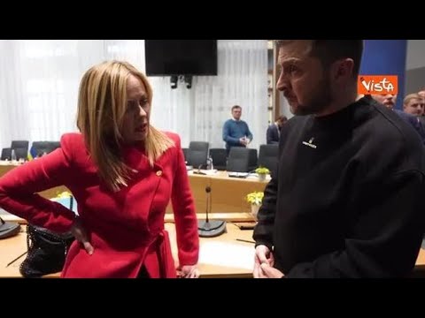 Consiglio europeo, ecco il colloquio tra Meloni e Zelensky a margine della riunione