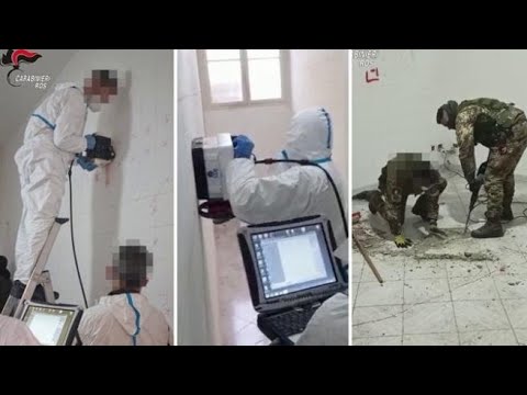 I carabinieri del Ros con il martello pneumatico nel covo di Matteo Messina Denaro
